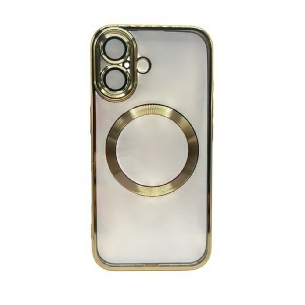 iPhone‎ 16 Plus Clear Protective Case Gold Metallic Trim NEW